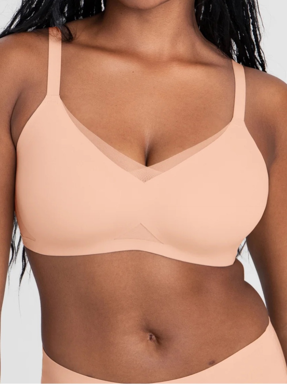 Honeylove Blush Crossover Bra Sz Lg